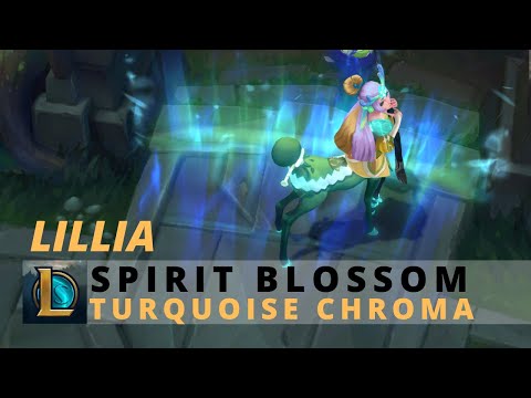 Spirit Blossom Lillia Turquoise Chroma - League Of Legends
