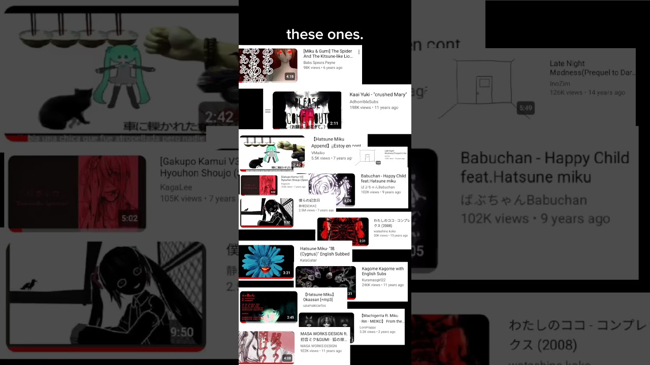 REAL scary vocaloid songs (SORRY IF I MISSED SOME)