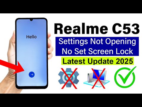 Realme C53 (RMX3762) - Google/ FRP Bypass | Settings Not Opening - Android14 (Without Pc)