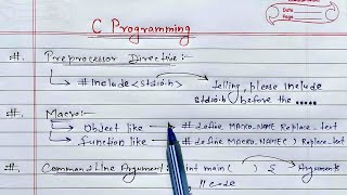 C Preprocessor, Macros(#define) & Command Line Argument | C Programming | Learn Coding