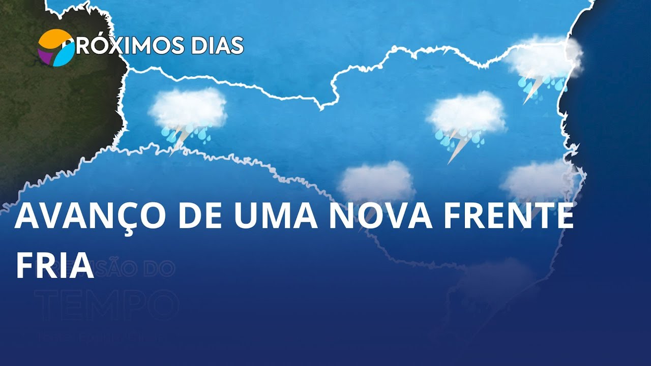 Fim de semana com o avanço de uma nova frente fria ⛈️☔
