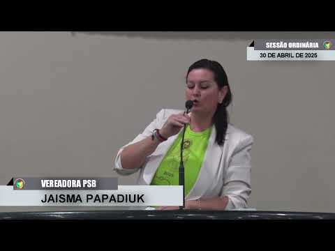 CMBTE - USO DE TRIBUNA PELA VEREADORA JAISMA PAPADIUK - PSB.