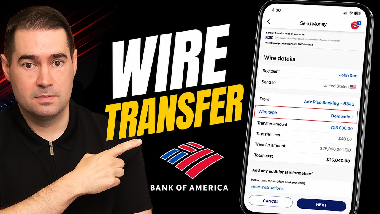 How to Send a Domestic Wire Transfer form Bank of America