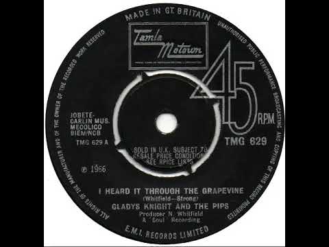 UK New Entry 1967 (298) Gladys Knight & The Pips - I Heard It Through The Grapevine