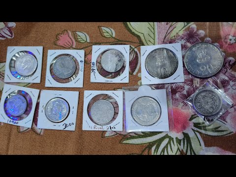 Buy Old British India Silver Coins Value | Rare 1 Rupee 1970 Coin Value Collection
