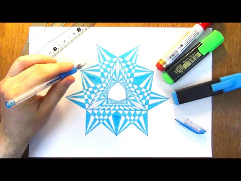 Geometric Drawing Based On Triangle - Colored Spirograph Pattern