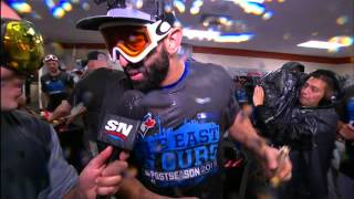 Champagne &amp; beer: Inside the Blue Jays clubhouse chaos