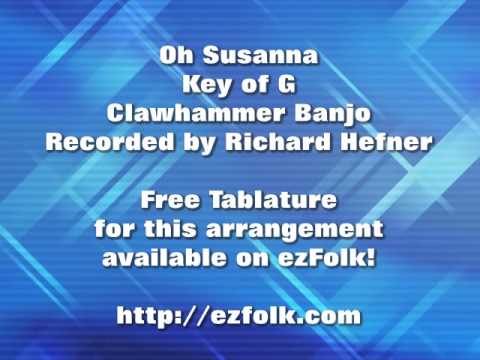 Oh Susanna - Clawhammer Banjo - Free Tablature