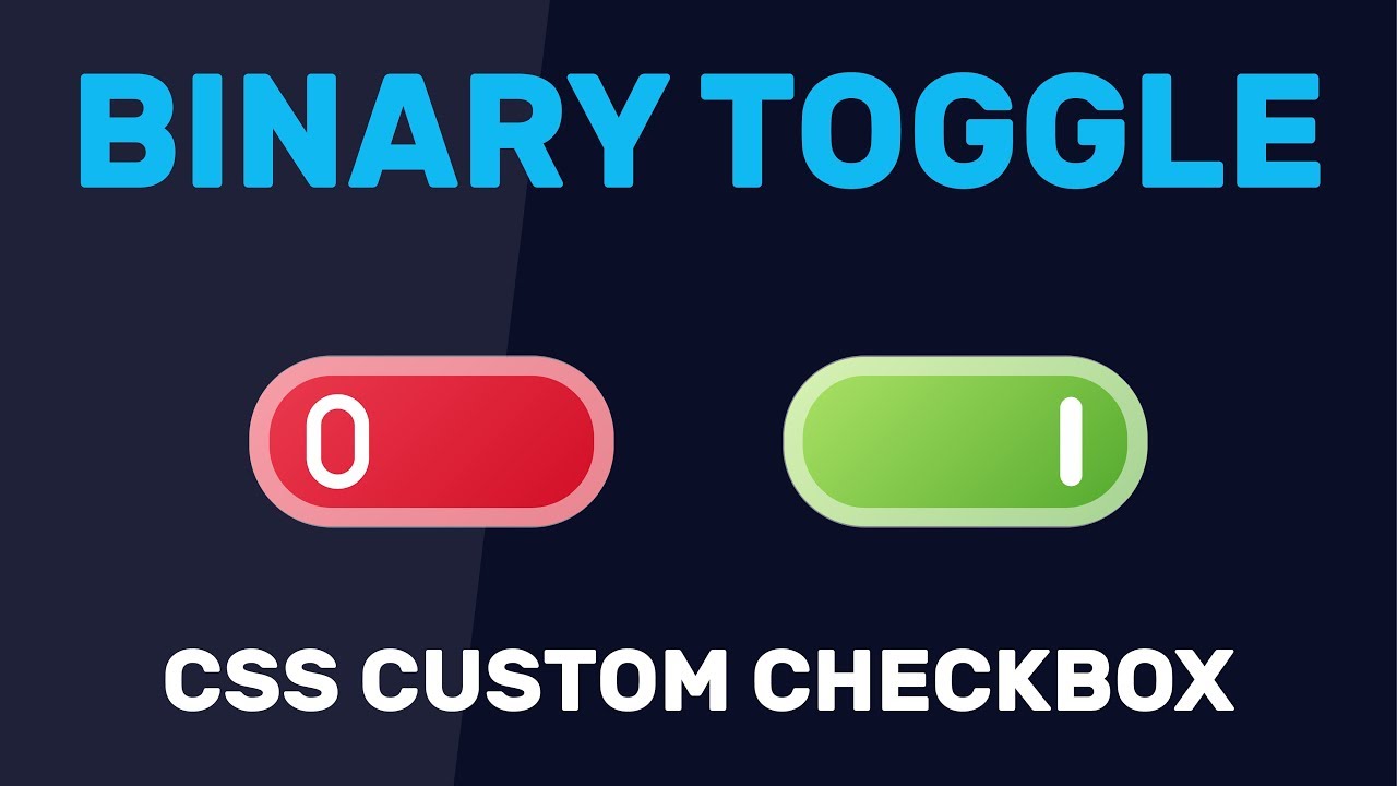 CSS Binary Toggle | CSS Custom Checkbox  | CSS Tutorial