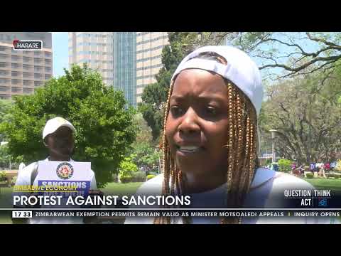 Protest against sanctions in Zimbabwe