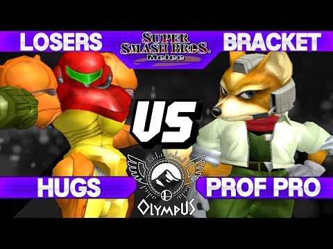 Olympus - Hugs (Samus) vs Professor Pro (Fox) - SSBM Losers Top 8 - Smash Melee