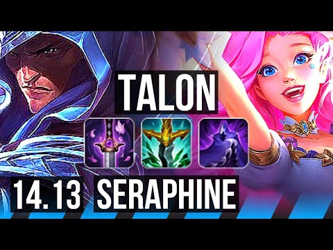 TALON vs SERAPHINE (MID) | 10/1/4, 1100+ games, Legendary | EUNE Master | 14.13