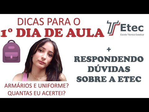 DICAS PARA O 1º DIA DE AULA NA ETEC & RESPONDENDO PERGUNTAS | Lia freitas