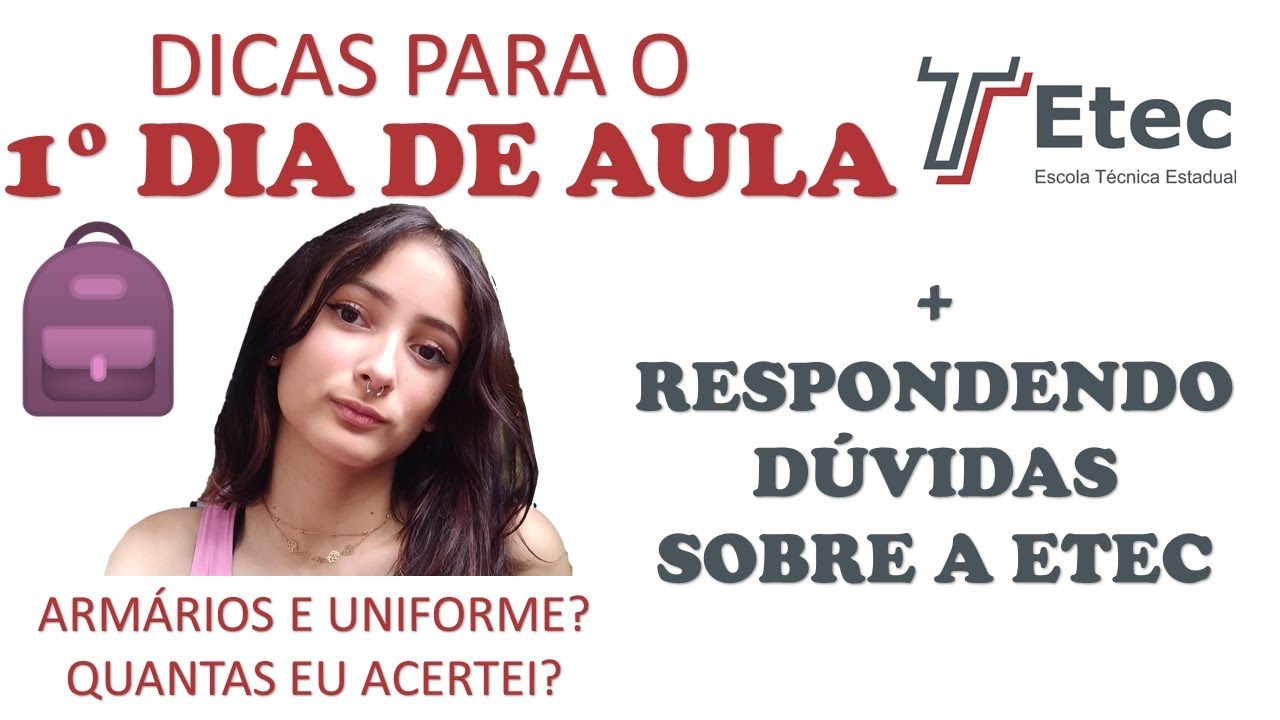 DICAS PARA O 1º DIA DE AULA NA ETEC & RESPONDENDO PERGUNTAS | Lia freitas
