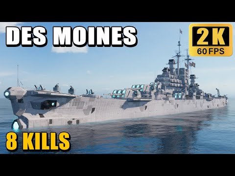 Cruiser Des Moines: key player of the battle