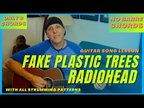 Fake Plastic Trees by Radiohead guitar song lesson with strumming patterns