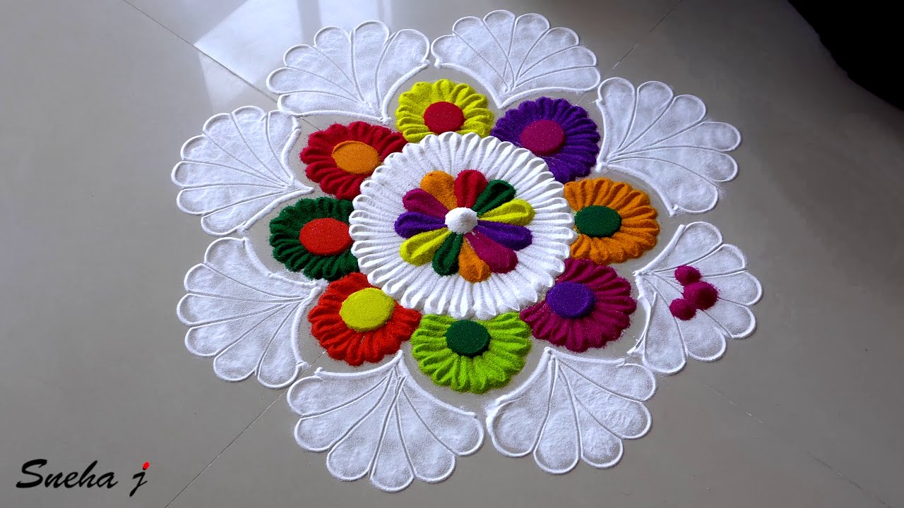 festival rangoli design by sneha j