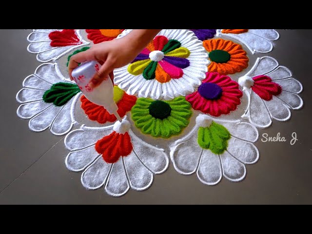 Festival rangoli design by sneha j