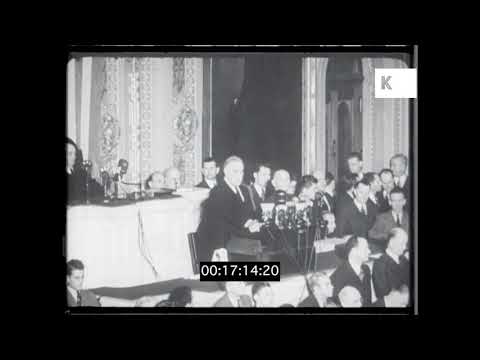 Franklin Roosevelt Declares War, Infamy Speech, 1941