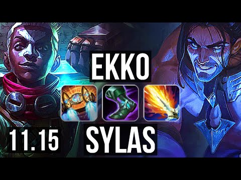 EKKO vs SYLAS (MID) | 8/0/7, 2.6M mastery, 1100+ games, Legendary | KR Diamond | v11.15