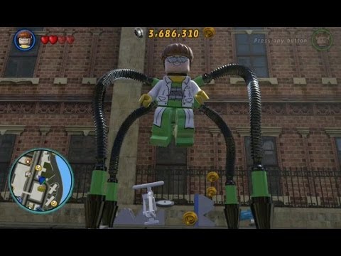 LEGO Marvel Super Heroes (PS4) - Doctor Octopus Free Roam Gameplay
