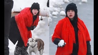 Billie Eilish enjoys her holiday weekend with a snowy walk through the Angeles National Forest