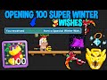 OPENING 100 SUPER WINTER WISHES IN GROWTOPIA (REALLY STUPID)