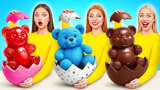 Gummy Food, Real Food vs Chocolate Food Challenge | Funny Situations by Bubba DO Challenge