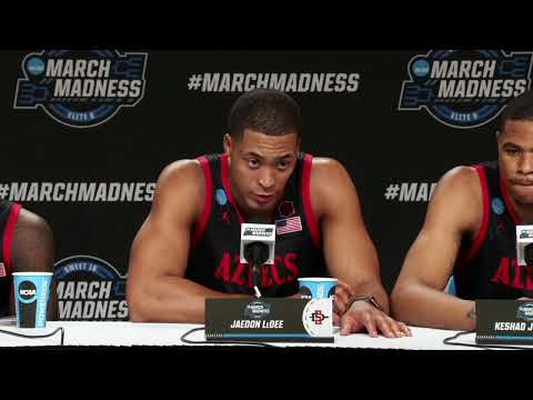 SanDiegoState PostGame PressConference After Win Against Alabama in 2023 March Madness
