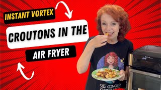 Amazing Croutons in the Air Fryer #homemadecroutons #airfryercroutons #croutonsrecipe
