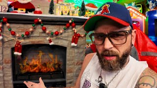 I built a FIREPLACE IN MY ARCADE | VLOG