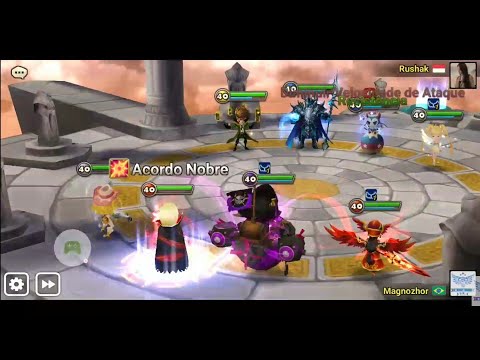 Bering, LorenHille e Vanessa Vs. Cleave Orion,Poseidon, Lushen, Fran | Summoners' War: Sky Arena –