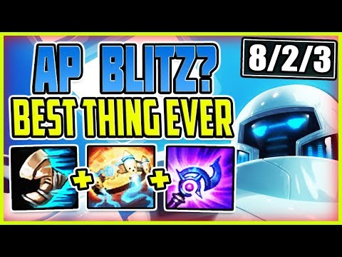 AP BLITZCRANK? BEST THING EVER! SO FUN AND POWERFUL! Support Blitzcrank vs Zyra Season 9 Gameplay