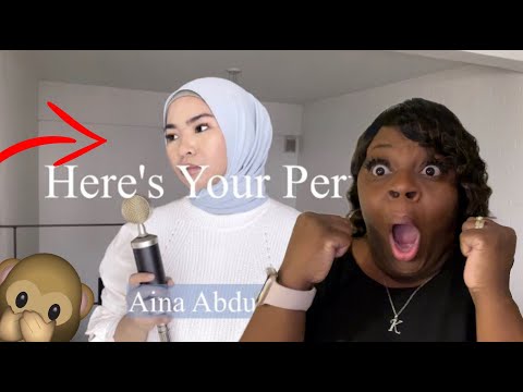 FIRST TIME REACTION TO-Here's Your Perfect - Jamie Miller (Cover by Aina Abdul) O.M.G