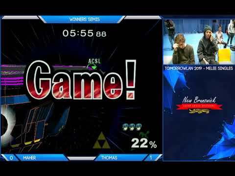 TLAN 2019 Melee Singles - Maher (Marth) vs Thomas (Sheik) Winners Semis