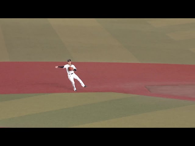 【5回裏】軽快な守備!! バファローズ・大里昂生 ランニングスローでアウトを奪う!! 2025年7月19日 千葉ロッテマリーンズ 対 オリックス・バファローズ