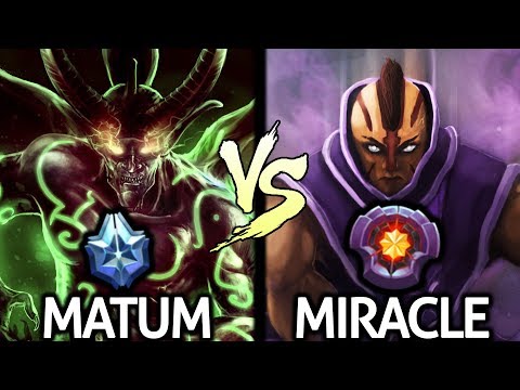 MIRACLE Anti Mage VS MATUMBAMAN Terrorblade Battle Carry Master 7.24 Dota 2