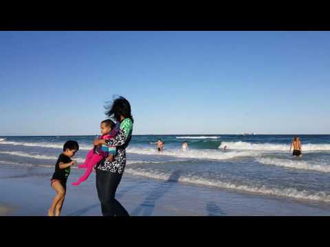 Samin & Sehrish 1st beach fun FLORIDA:-)