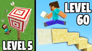 Minecraft IMPOSSIBLE Trick Shots (Level 1 To Level 100)