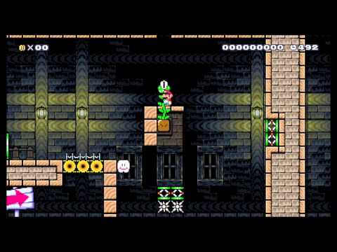 Super Mario Maker - Thinking With Springs (Fixed) (Ximlee's Level)