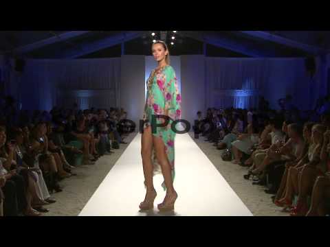 Models walk the runway at Caffe Swimwear Models walk the ...