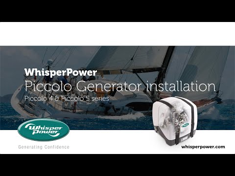 WhisperPower Piccolo 5 - AC Marine Diesel Generator | complete setup