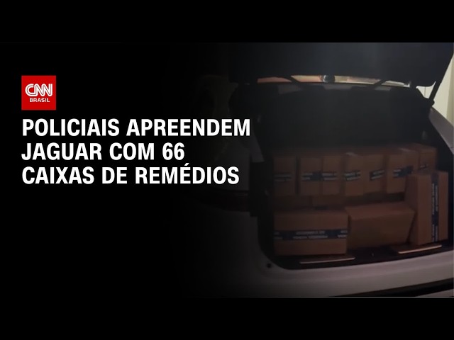 Policiais apreendem carro com 66 caixas de remédios | CNN NOVO DIA