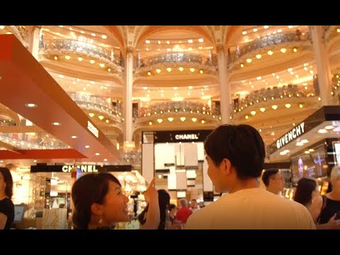 Experiência na loja de departamentos Galeries Lafayette de Paris