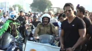 Sonu Sood Works For Helmet Awareness Campaign Ride For Safety