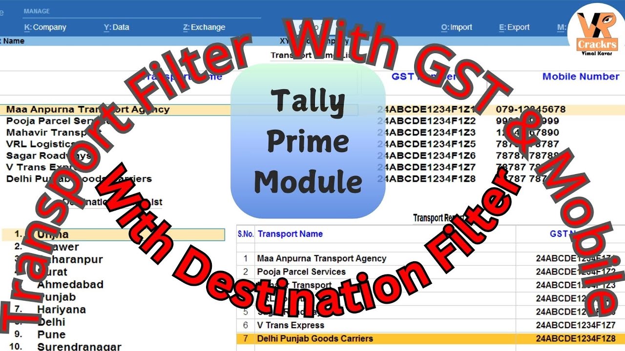 Watch Video: How To Save Transport Details in Tally Prime