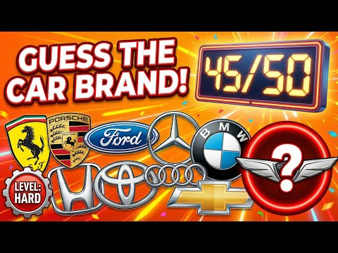 Guess the Car Brand Logo in 5 seconds ✅ Logo Quiz - Easy, Medium and Hard Levels
