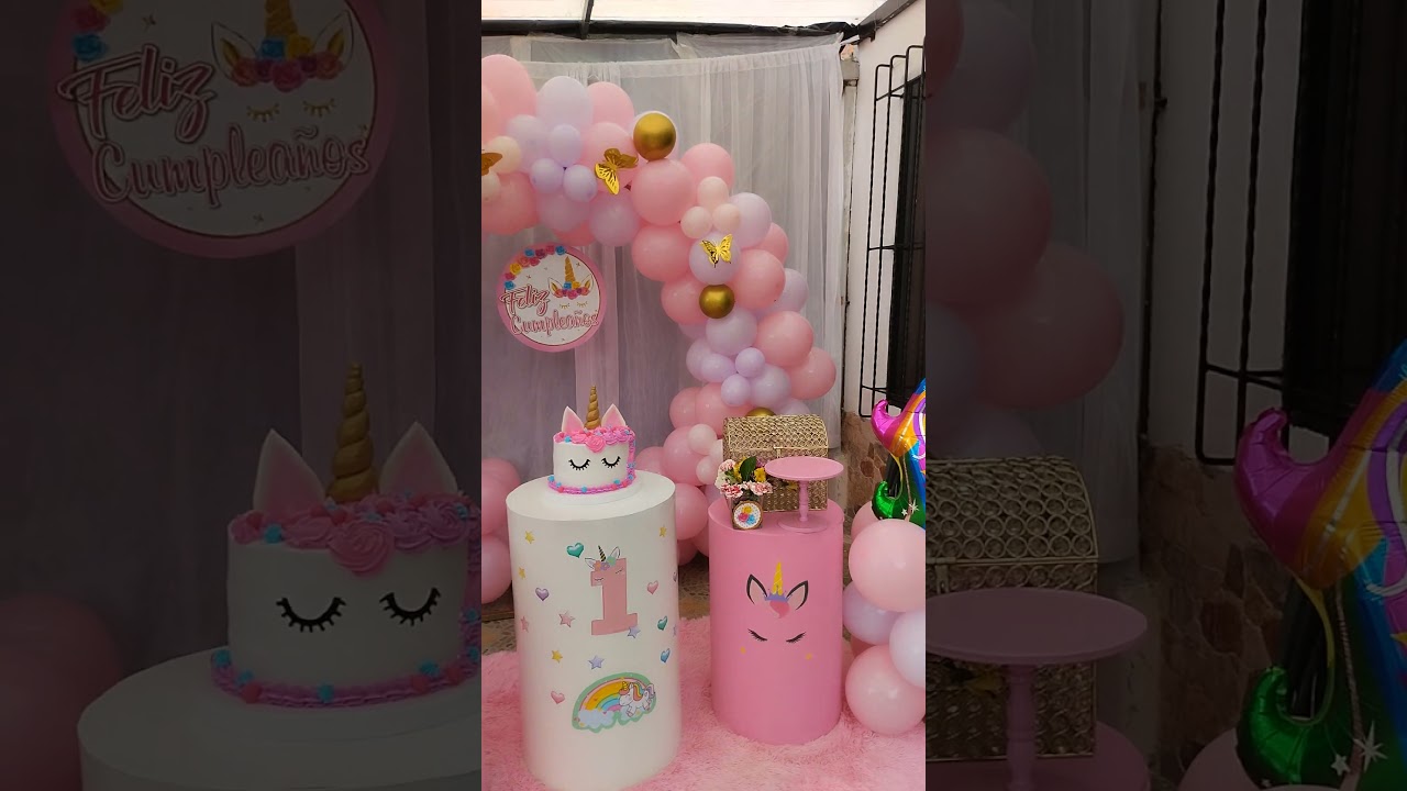 temática unicornio , decoración unicornio 🦄 fiesta unicornio #fyp #viral