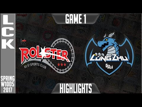 KT Rolster vs LongZhu Gaming Highlights Game 1 - LCK W10D5 Spring 2017 KT vs LZ G1
