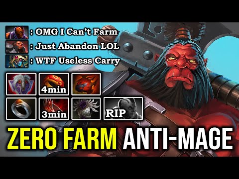 EARLY MAX HP REGEN OFFLANE AXE 100% No Farm Anti Mage with EPIC Berserker's Call IMBA Hero DotA 2